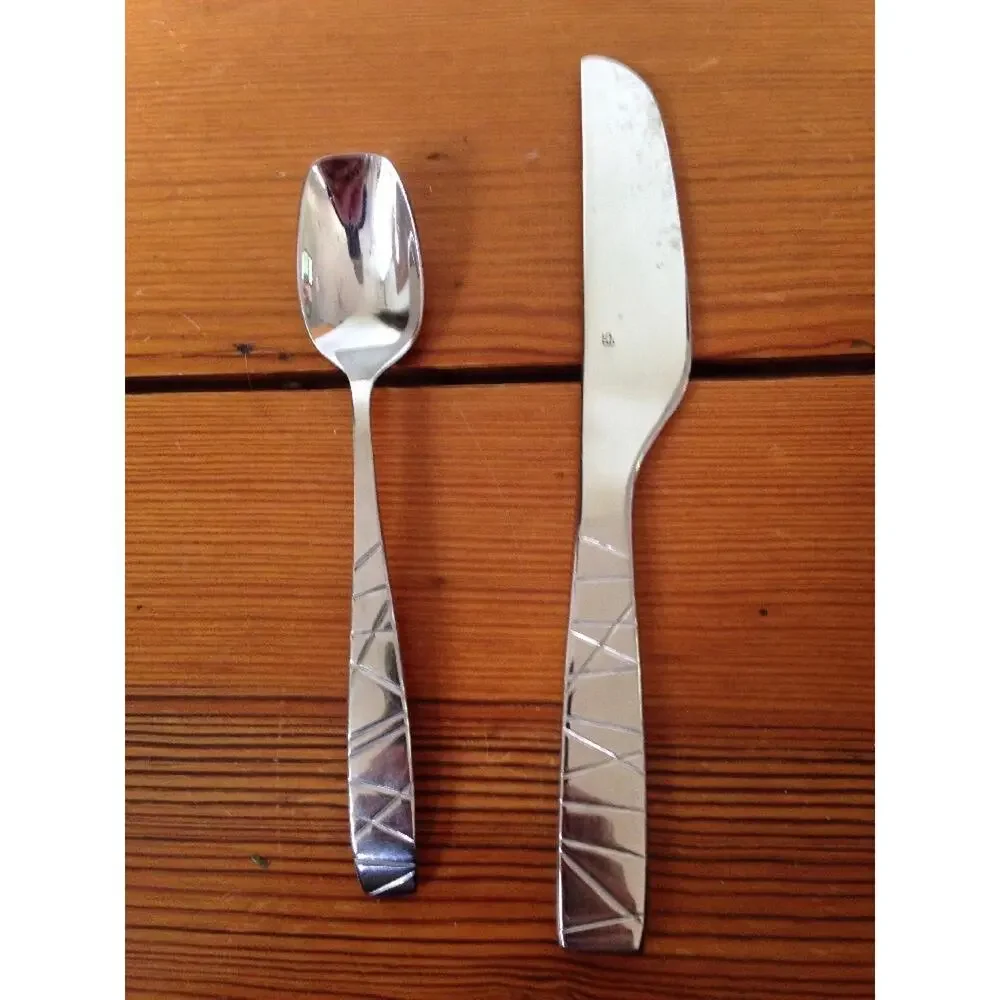 Set 22 pc Gourmet Settings Stainless CIRCUS Silverware Flatware Forks Spoons